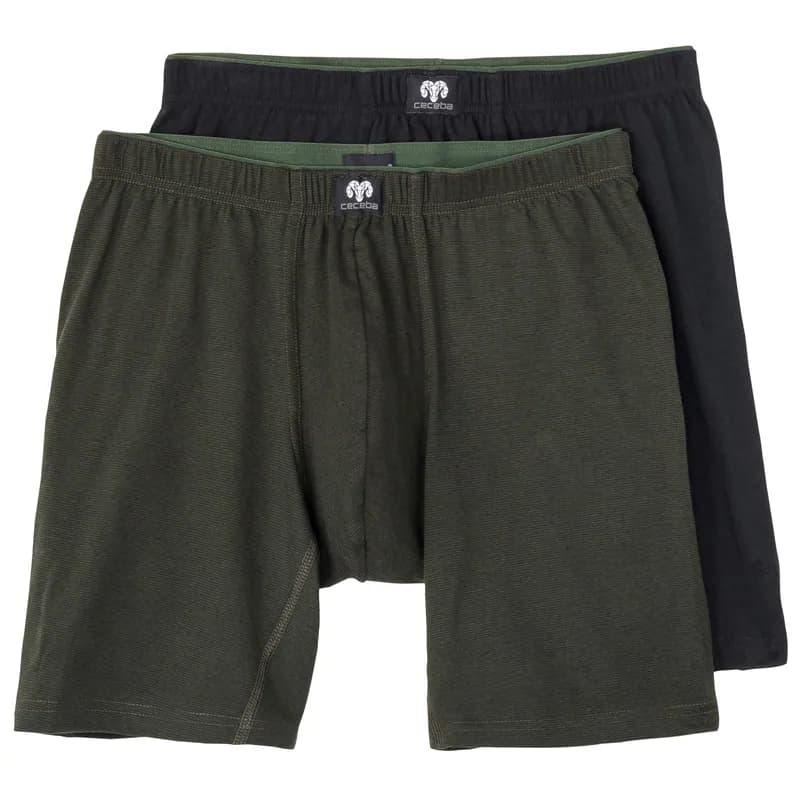 Ceceba Übergrößen 2er-Pack Longpants oliv/schwarz