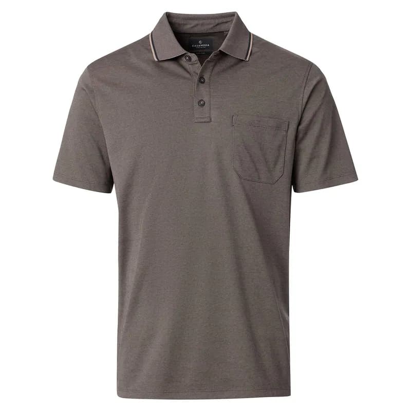 CasaModa Übergrößen Poloshirt braun "easy care"