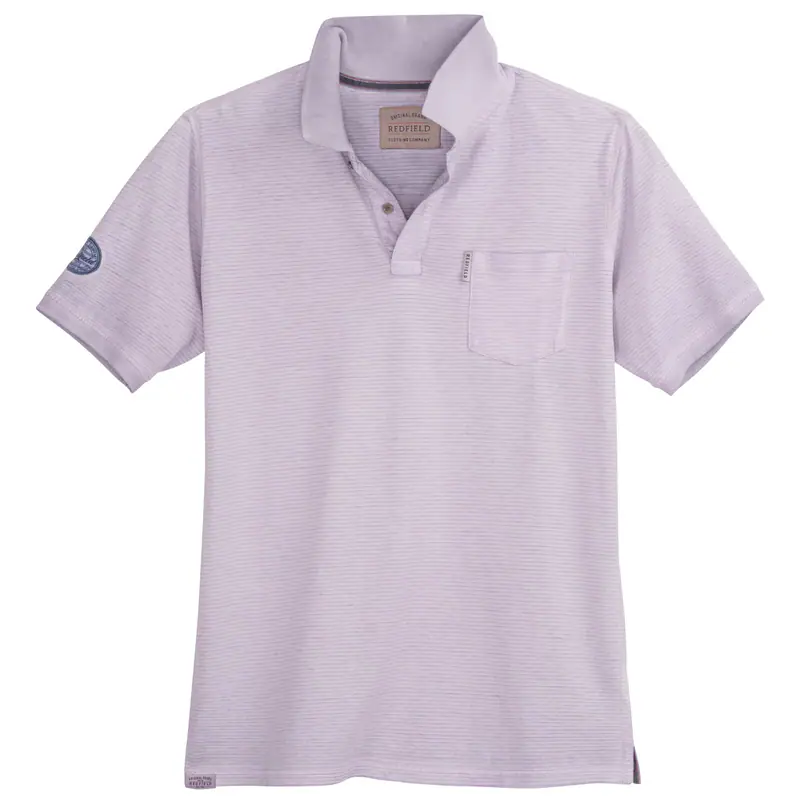 Redfield Used Look Poloshirt XXL lavendel geringelt
