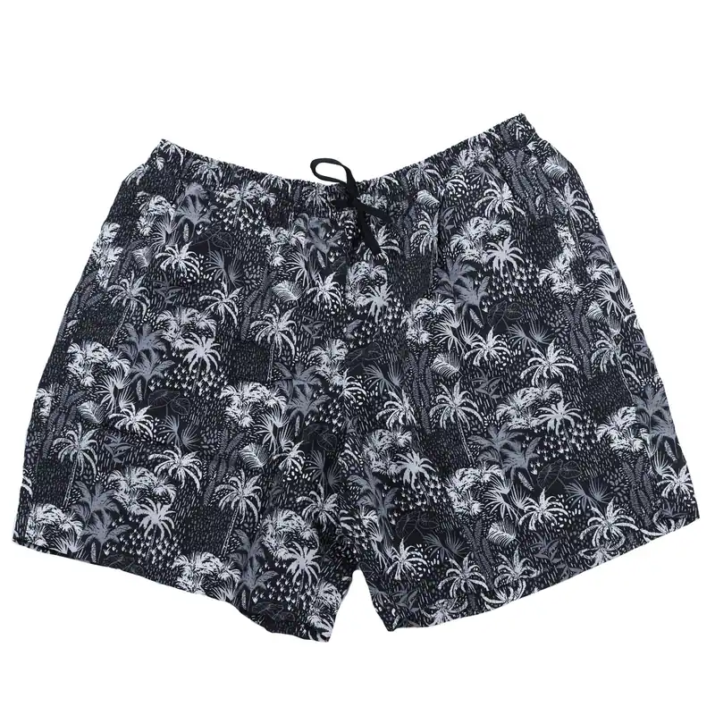 Abraxas XXL Badeshorts Jim Palmen-Print navy-weiß