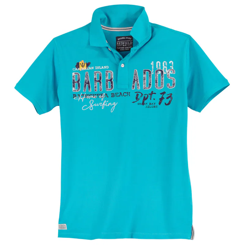 Redfield modisches Poloshirt XXL türkis Barbados