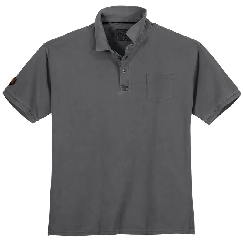 Redfield modisches Übergrößen Poloshirt dunkelgrau – neu – Herrenmode