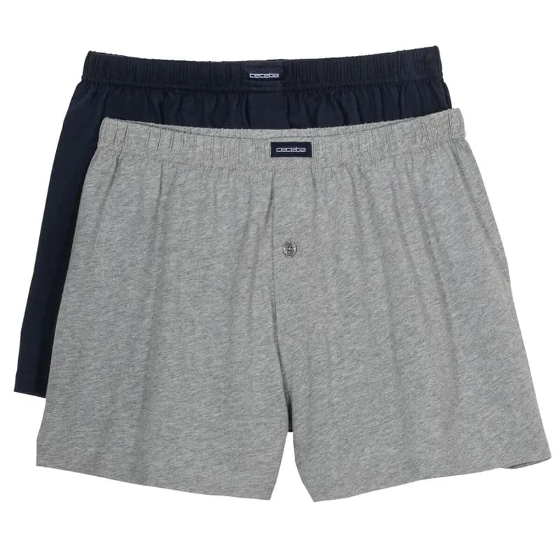 Ceceba XXL Boxershorts 2er-Pack navy/grau melange, 100% Cotton, OEKO-TEX®100 NEU