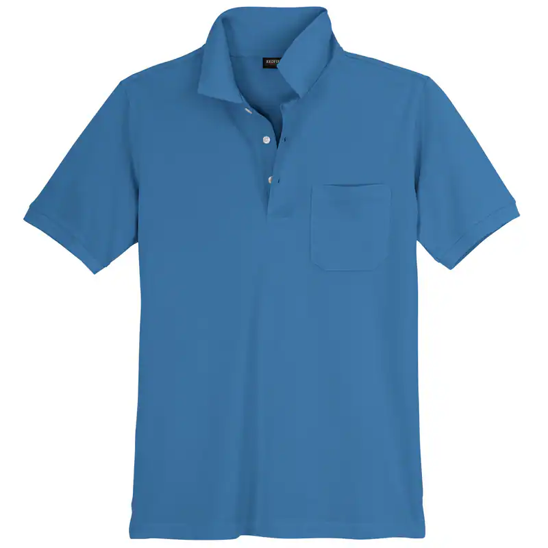 Redfield Poloshirt blau 2XL-10XL 100% Baumwoll-Piqué hochwertig ultrabequem NEU