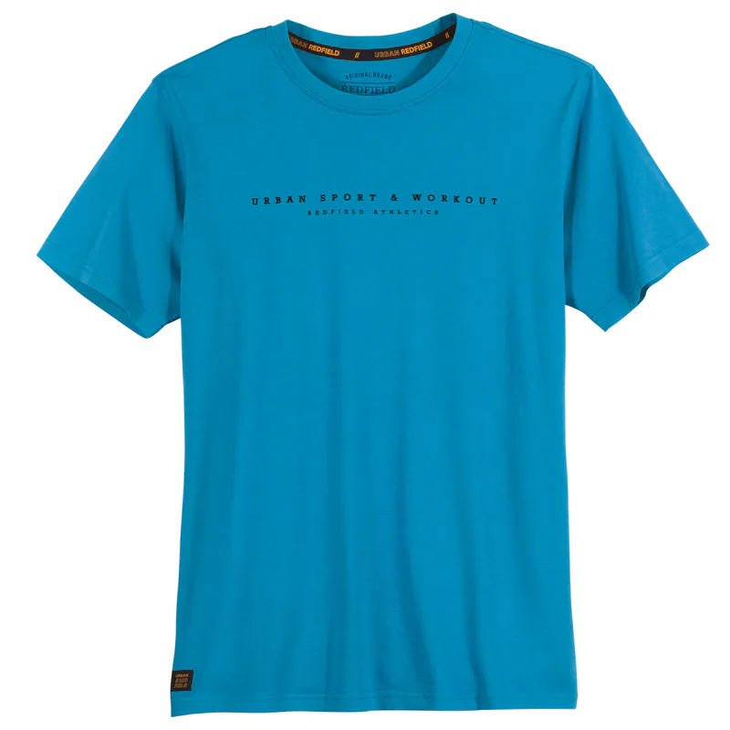 Redfield XXL T-Shirt türkis sportiver Schriftprint