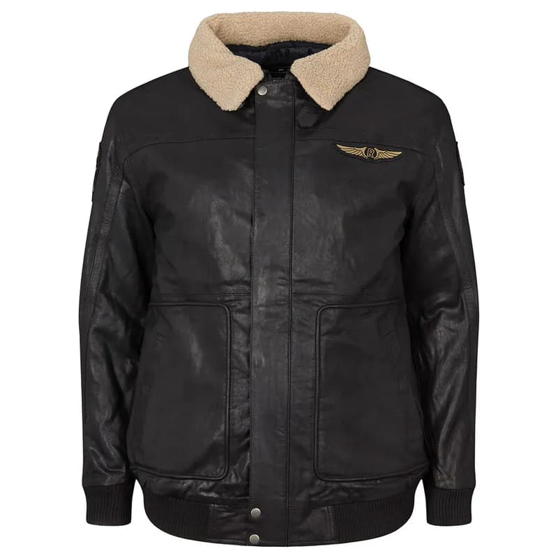 Replika coole Lederjacke Übergröße schwarz