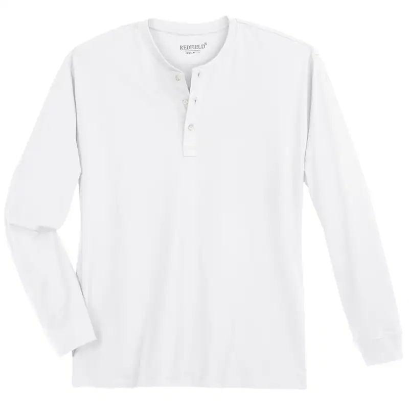 Serafino Langarmshirt Redfield Übergröße weiß 3XL-10XL 100% Baumwolle hochwertig