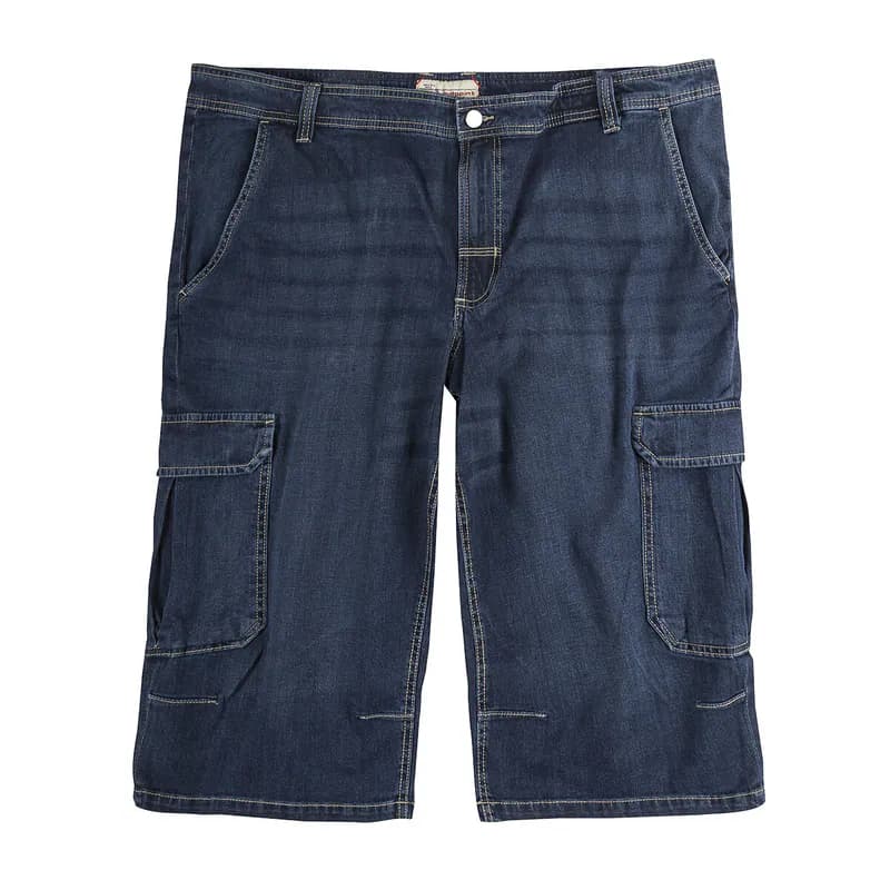 Redpoint Cargo-Jeansbermuda JORDY dark stone used XXL Gr. 58-70 bequem robust