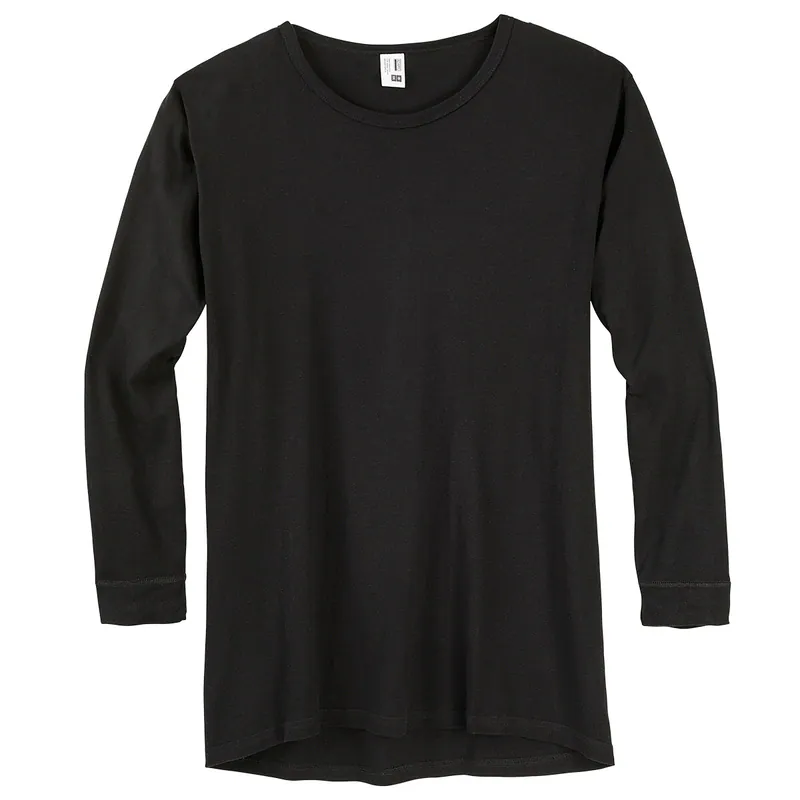 Adamo Langarm Unterhemd Feinripp schwarz XXL Gr. 9-20 100% Baumwolle ultrabequem