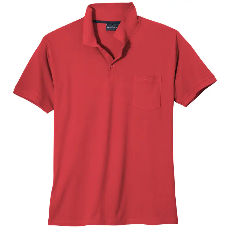 North Latitude rotes Poloshirt Übergröße 3XL-8XL 100% Cotton bequem NEU