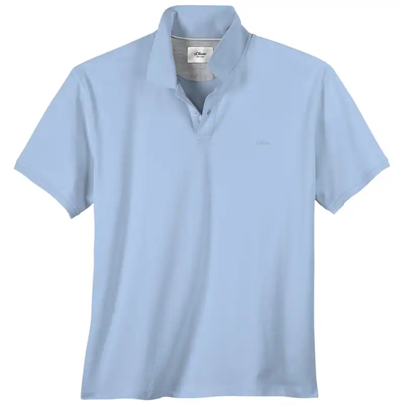 s.Oliver Übergrößen Basic-Poloshirt hellblau