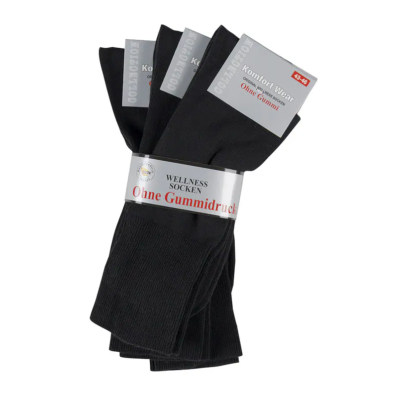Wowerat 3er-Pack Modal-Strümpfe schwarz Lenzing Modal® gute Durchblutung bequem