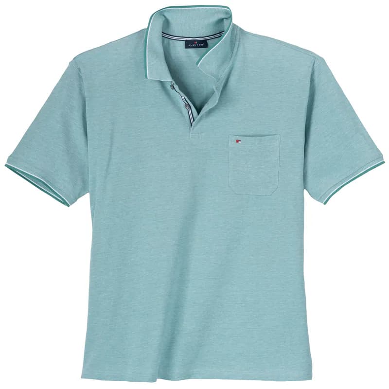 Jupiter Übergrößen Poloshirt salbeigrün melange