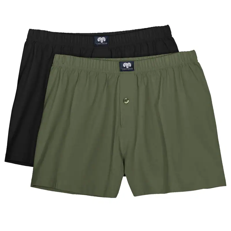 Ceceba Boxershorts 2er-Pack oliv/schwarz Übergröße