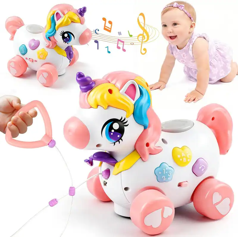 Baby 6-12 Monate, Spielzeug für 1 Jahr altes Mädchen, Krabbeln Musikalisches