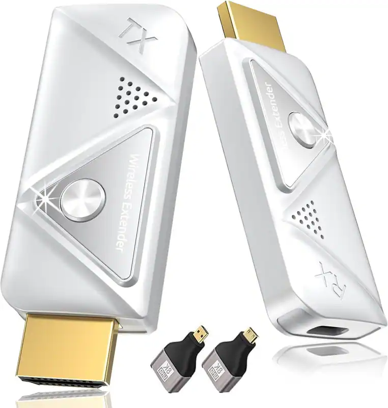 Wireless HDMI Transmitter und Receiver 328FT/100M, 2.4G+5G Plug & Play Wirele...