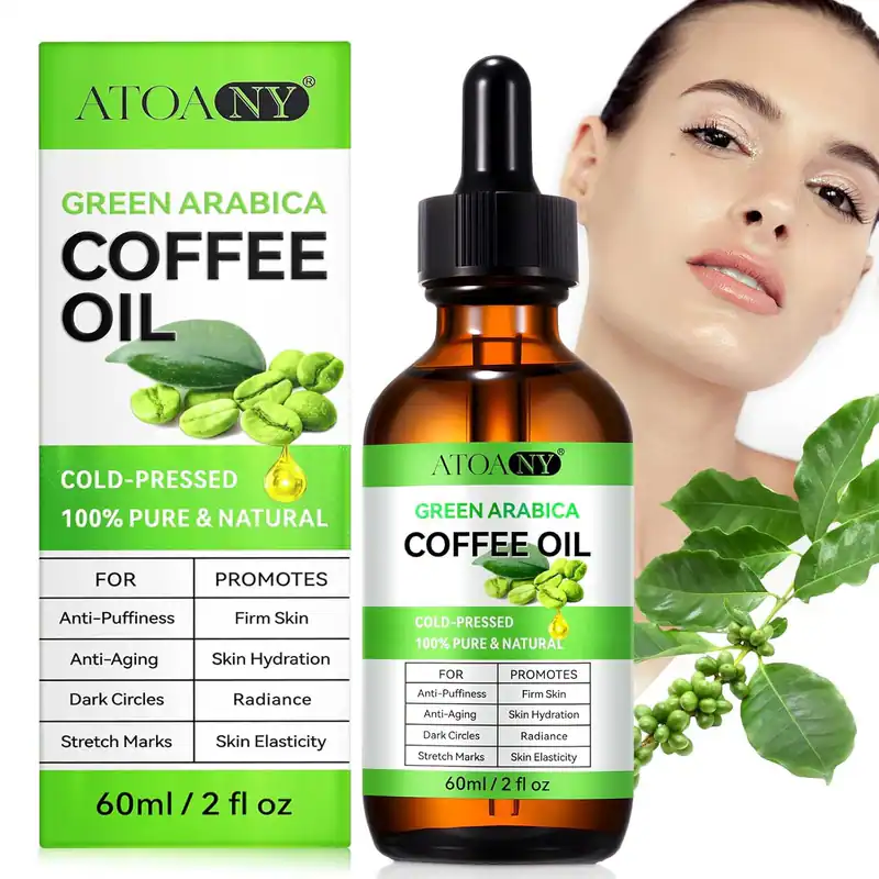 Grünes Kaffeebohnenöl 100 % reine Haut Haar Gesicht Anti-Aging