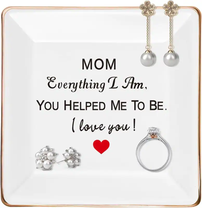 Keramik Ring Schale Schmuck Tablett - Mama Geschenke, Remember I Love You Mama