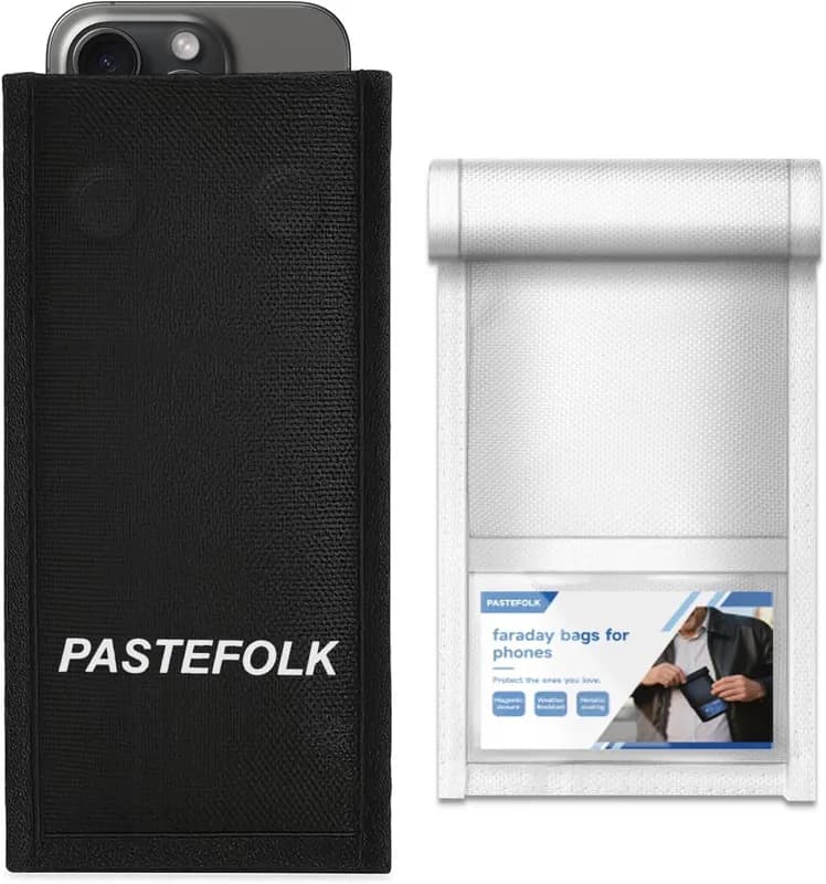 2er Pack Faraday Taschen für Handys & Autoschlüssel - Magnetverschluss,