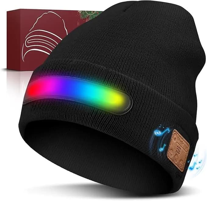 Bluetooth Musik Beanie Mützen, Geschenkideen für Männer Frauen Mama Papa