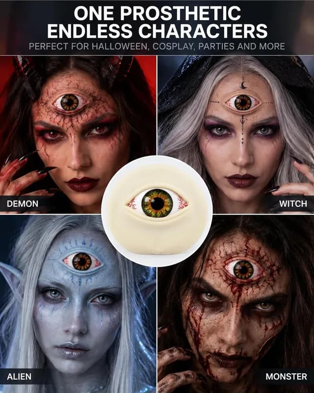 Protesis de Latex Halloween Tercer Ojo Zombi Disfraz Horror Maquillaje
