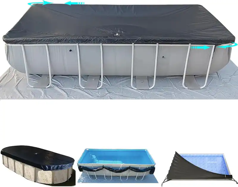 6x12Ft Poolabdeckung für ovalen und rechteckigen oberirdischen Pool mit