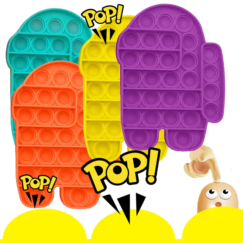 SILIKON ZAPPELSPIELZEUG ANTI-STRESS AUTISMUS ANGSTLINDERUNG BUBBLE POPPERS