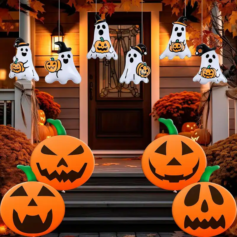 10 Stück 16" 9" Aufblasbare Geist Luftballons Halloween PVC Spukhaus Party Deko