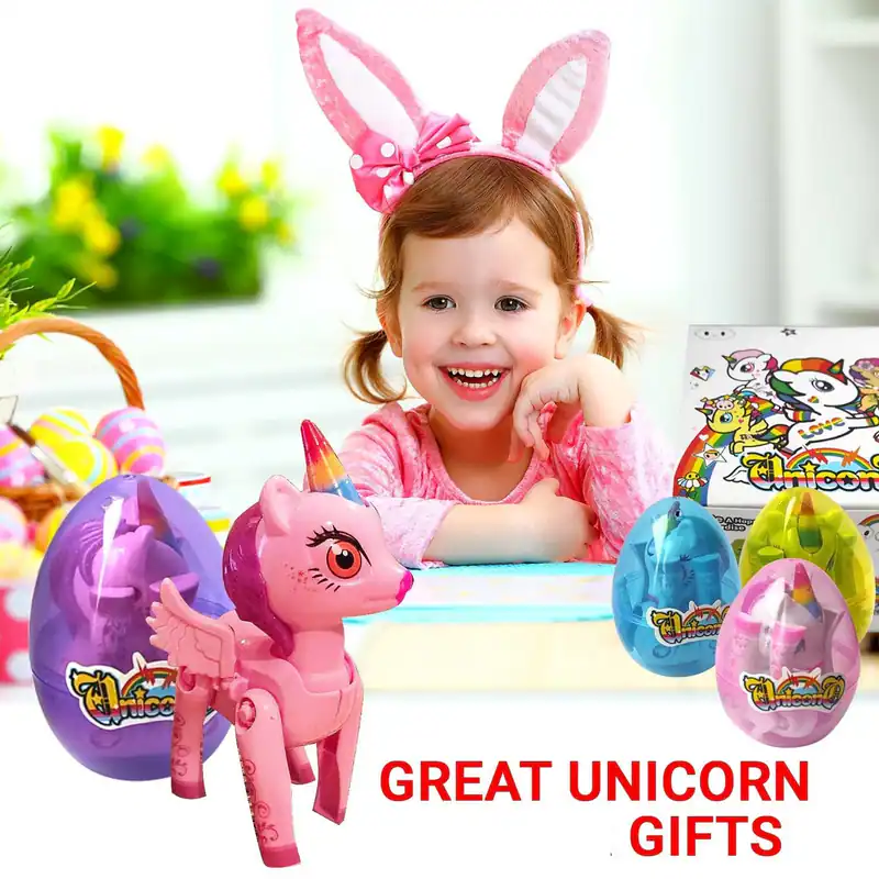 Weihnachten Einhorn Eier Spielzeug für 3 4 5 6 7 8 9 Jahre Mädchen