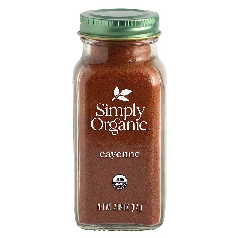 Pimienta de Cayena Orgánica, Libre de Ogm, 2,89 Oz Mezclas de Hierbas, Especias