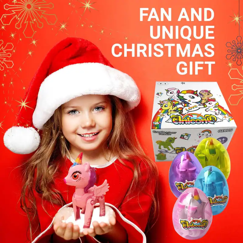 4er Pack Weihnachten Einhorn Eier Party Gastgeschenk Strumpf Füller