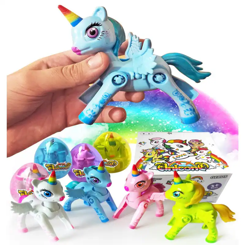 Multicolor Weihnachten Einhorn Eier Spielzeug für 3-5 Jahre alte Mädchen