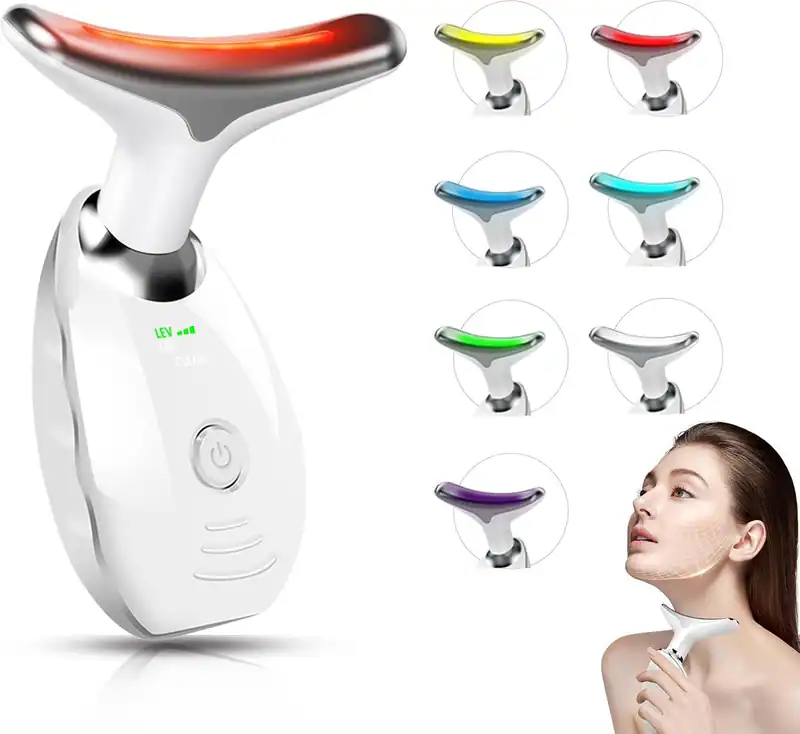 Masajeador LED Para La Cara Facial Rostro Rejuvenecimiento Estiramiento Spa #1