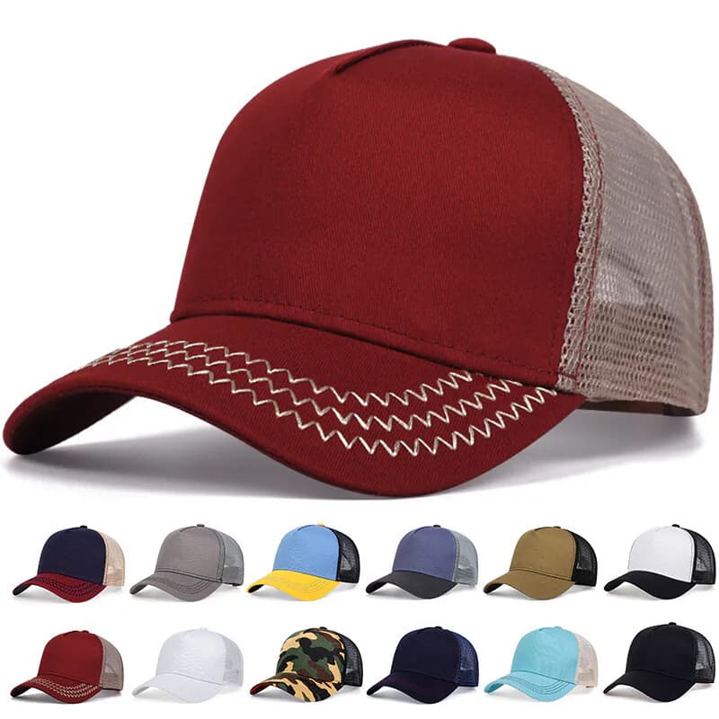Blank Trucker Mesh Baseball Mütze Hip Hop Atmungsaktiv Snapback Cap