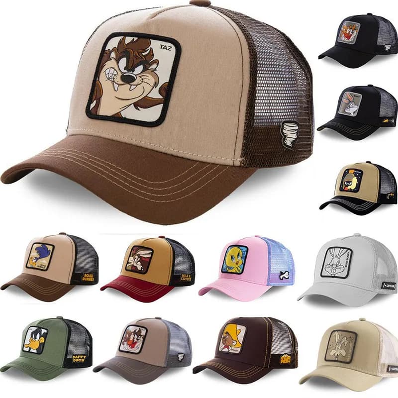 Cartoon Trucker Mesh Baseball Mütze Herren Damen Hip Hop atmungsaktiv Snapback