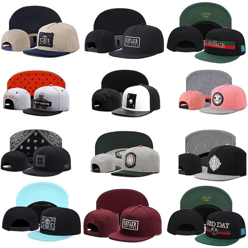 Baseballmütze Herren Damen Druckknopflasche flache Spitze neu Mode Hip Hop Rap