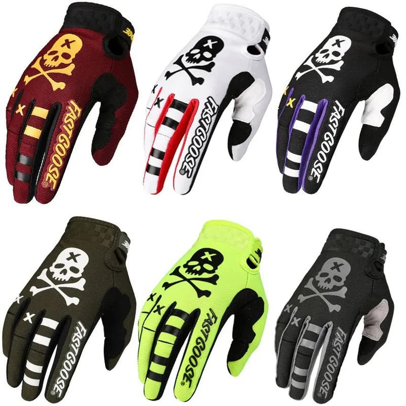 Totenkopf Unisex Mountainbike Fahrrad Radfahren Vollfinger Handschuhe MTB
