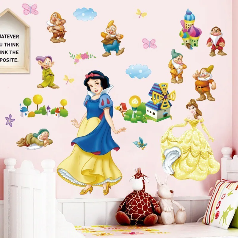 Disney Prinzessin Wandtattoo weiß Prinzessin Aufkleber Zimmer Schlafzimmer Kind