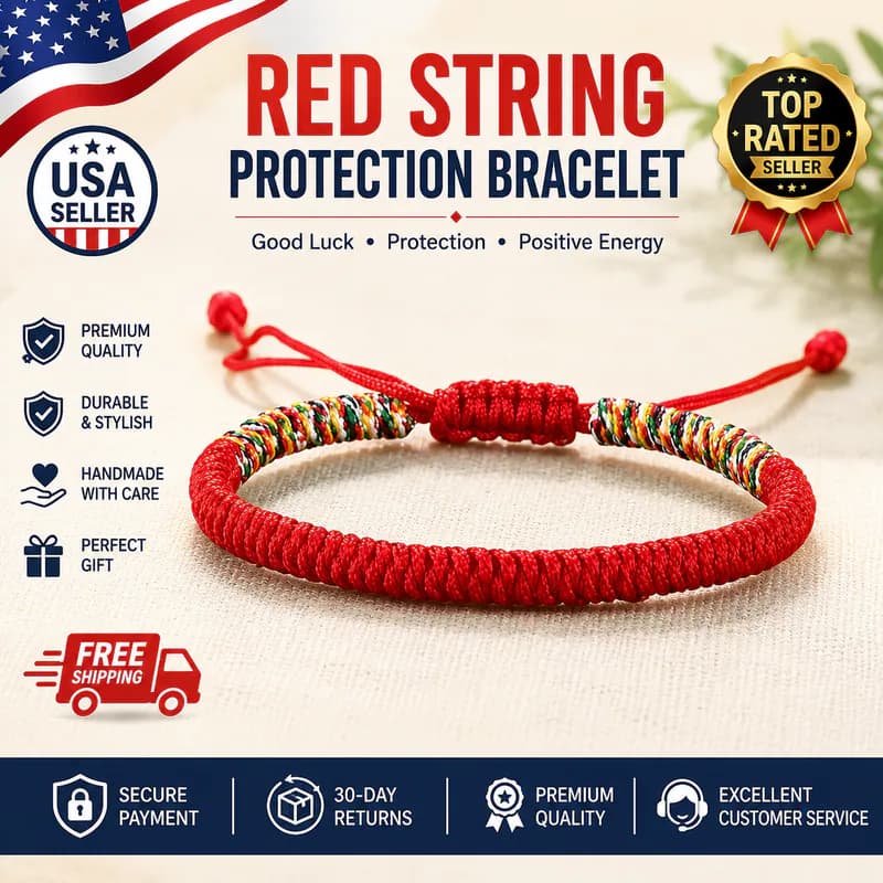 Unisex Tibetischer Buddhismus Rot Schnur Armband Geflochten Verstellbar