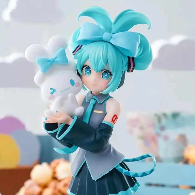Hot 20CM Anime Hatsune Miku X Cinnamoroll Figur Anime Peripheral Sammlerstück
