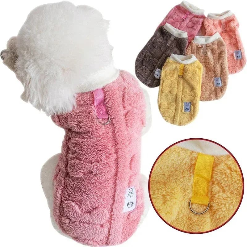 Weicher Fleece Hundepullover - Winter warmer Haustierpullover für kleine Hunde