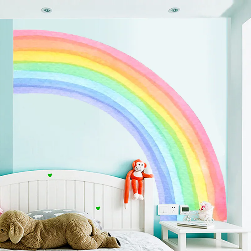 EX-Large REGENBOGEN WANDAUFKLEBER Kinderzimmer Kinderzimmer Abziehbild Kunst