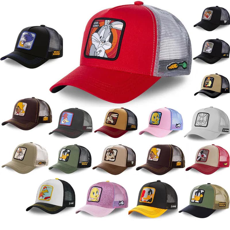 Rabbit Trucker Mesh Baseball Mütze Herren Damen Hip Hop Atmungsaktiv Snapback