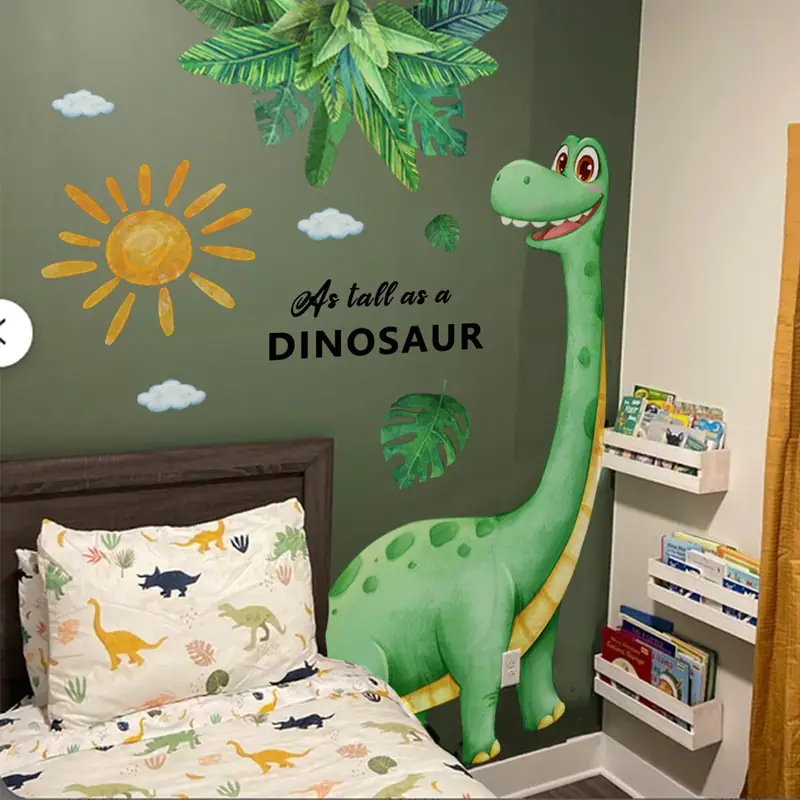 Große Dinosaurier Wandsticker Tapete Schlafzimmer Kind Aufkleber süß Cartoon