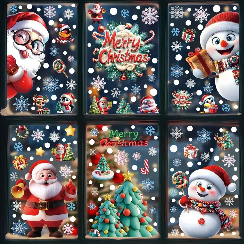 Heiß Weihnachten Fenster Aufkleber Klammern Xmas Santa Kunst Aufkleber Wand