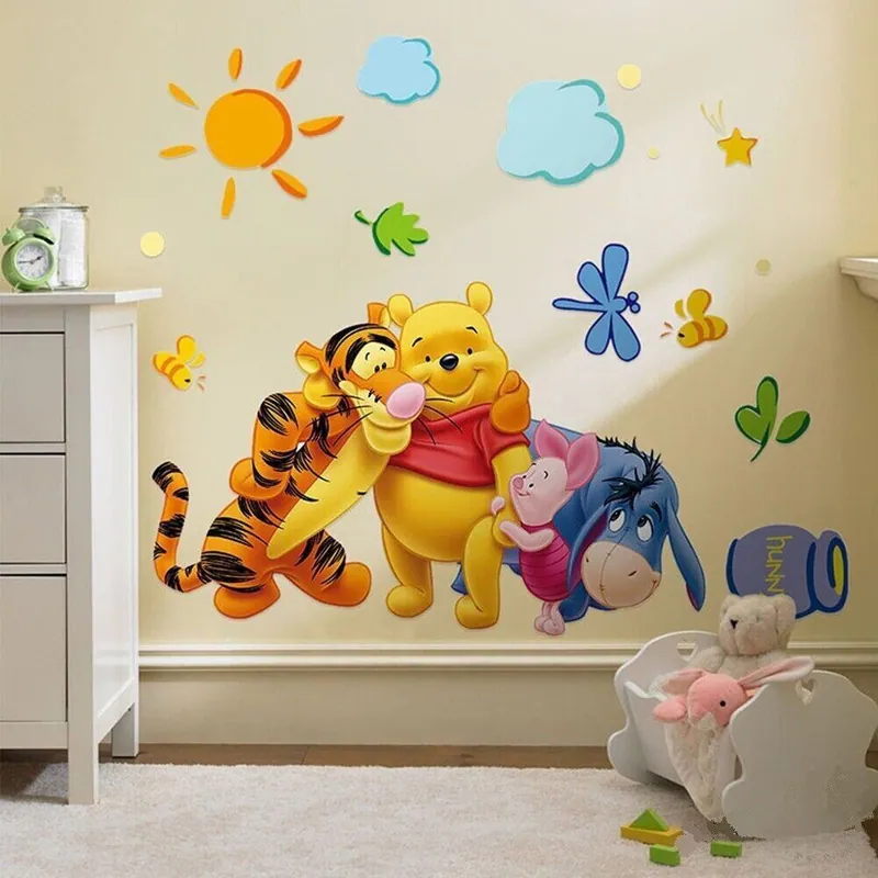 Disney Winnie Puuh Familien Wandsticker Aufkleber Jungen Mädchen Kinderzimmer