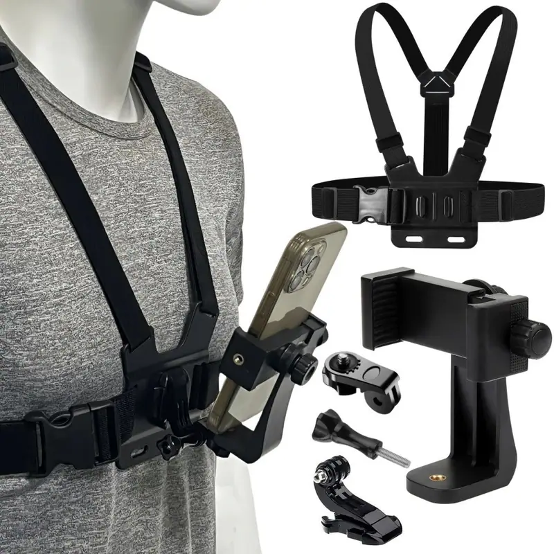Universal Brustgurt Halterung für Handy, GoPro, DJI Action Cam