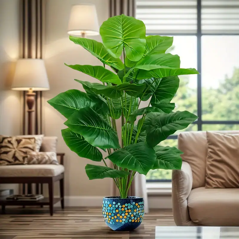 100cm Künstlicher Monstera Baum Gefälschte Palme Pflanzen Kunststoff
