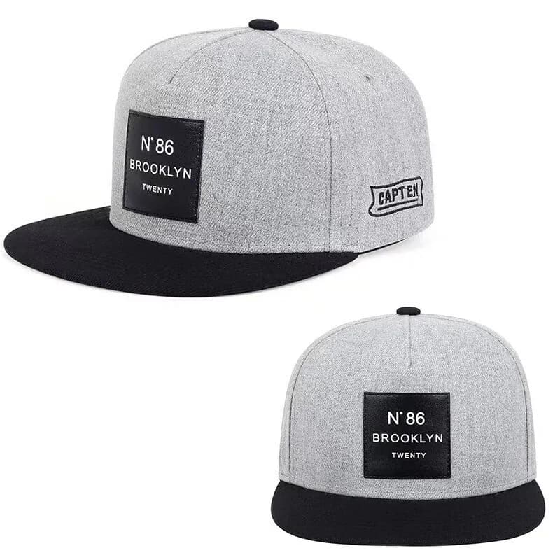 Baseballmütze Herren Damen Druckknopflasche flache Spitze geflickt Mode Hip Hop