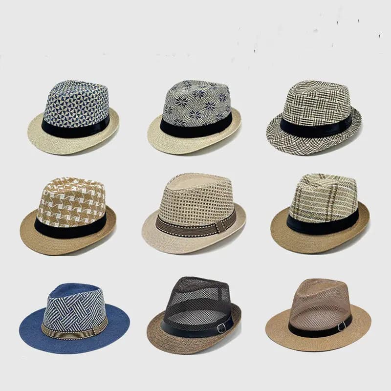 Unisex Herren Damen Sommer Strand Sonnenhut Jazz Panama Trilby Fedora Hut